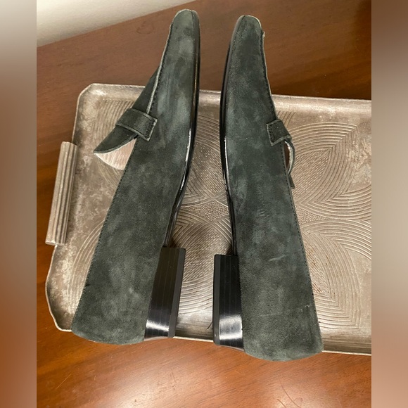 Forrest/ olive green suede loafers - Picture 5 of 9